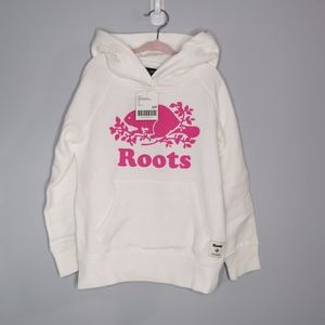 NWT ROOTS White Hoodie Size Small (5-6 years old)